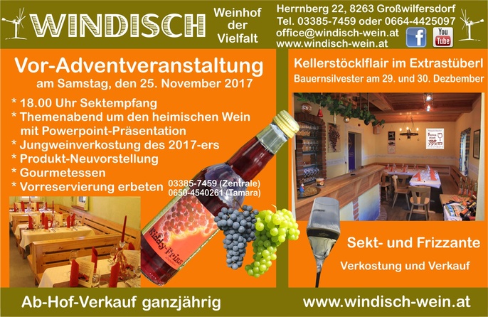 Adventzeit am Weinhof Windisch