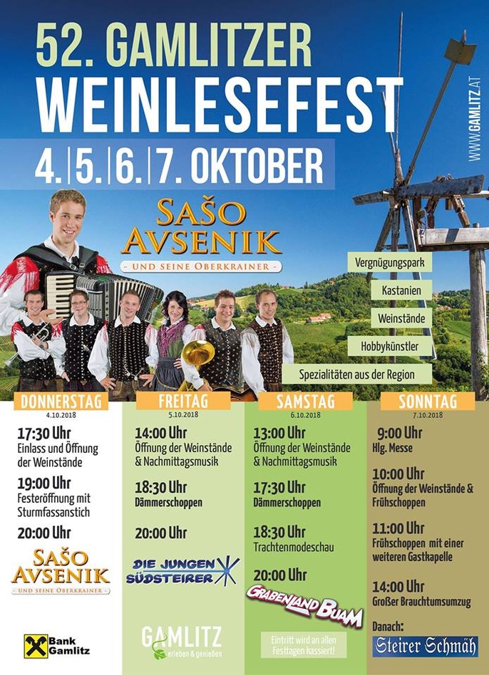 Gamlitzer Weinlesefest 2018 Gamlitzer Weinlesefest 2018