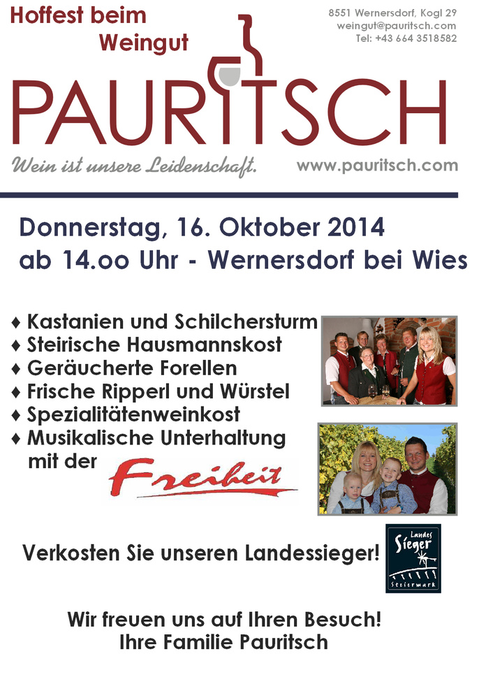 Hoffest beim Weingut Pauritsch