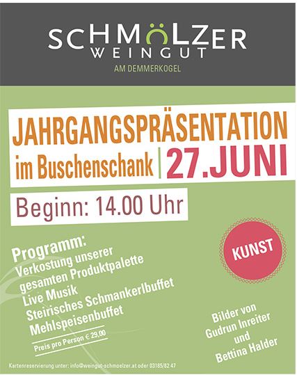 Jahrgangspräsentation am Weingut Schmölzer